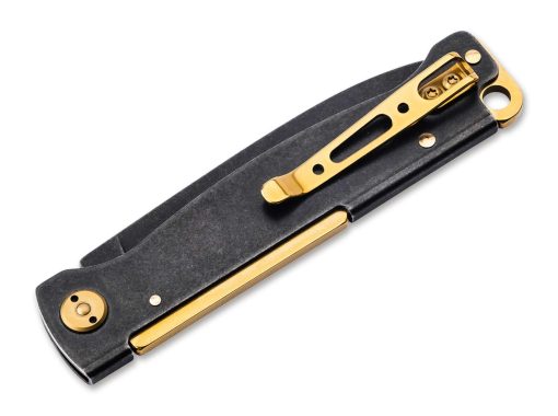 Böker Plus Atlas Black Stonewash Brass – Fällkniv
