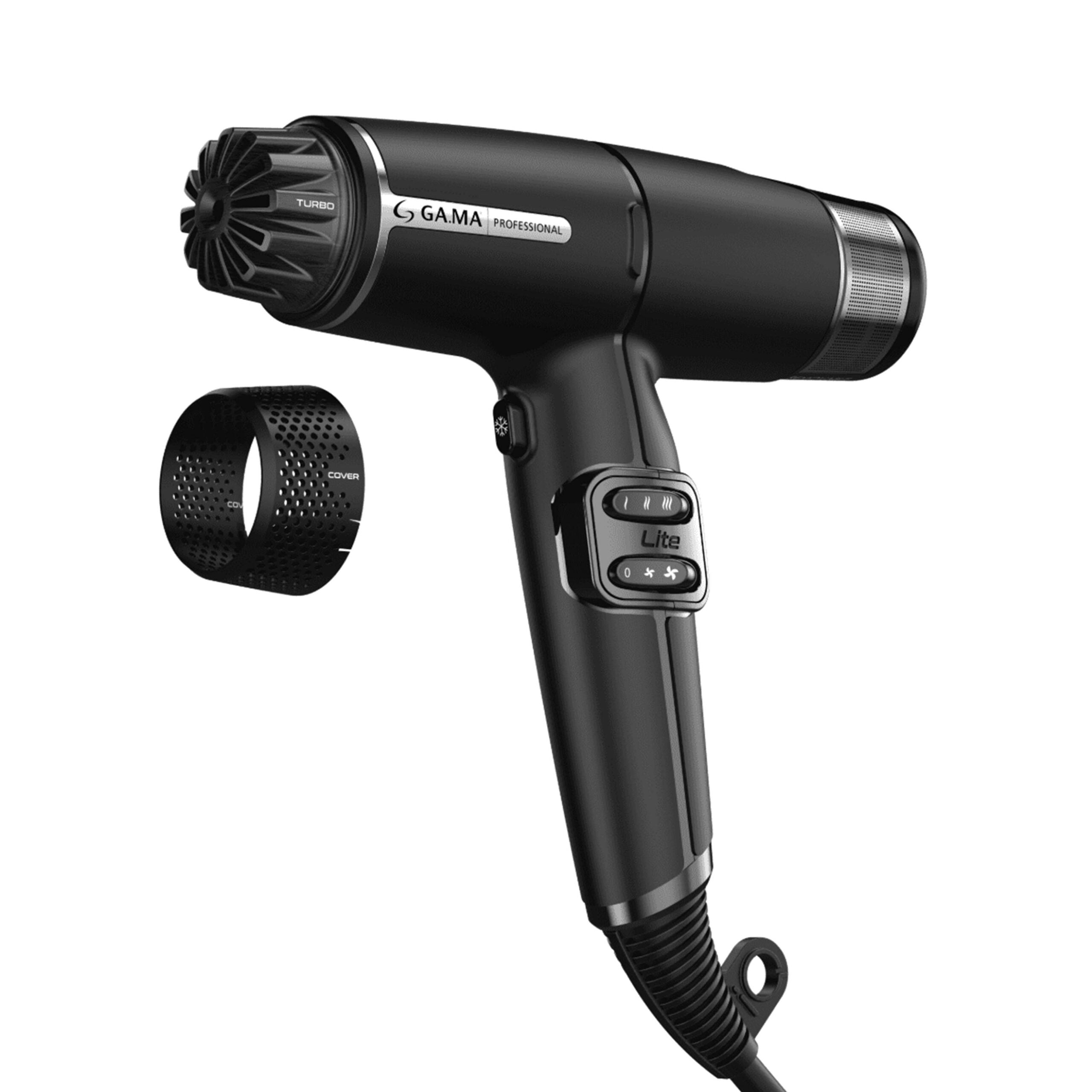 GA.MA IQ Lite MAX - Black – Hårfön