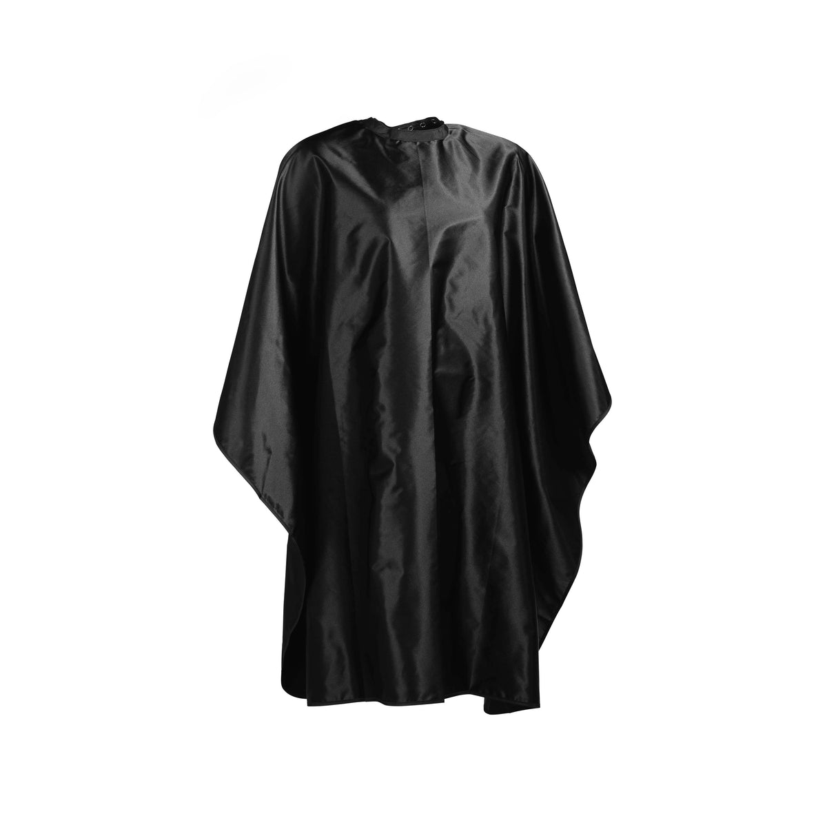 Wako Satin cape, with buttons, Svart – klippkappa