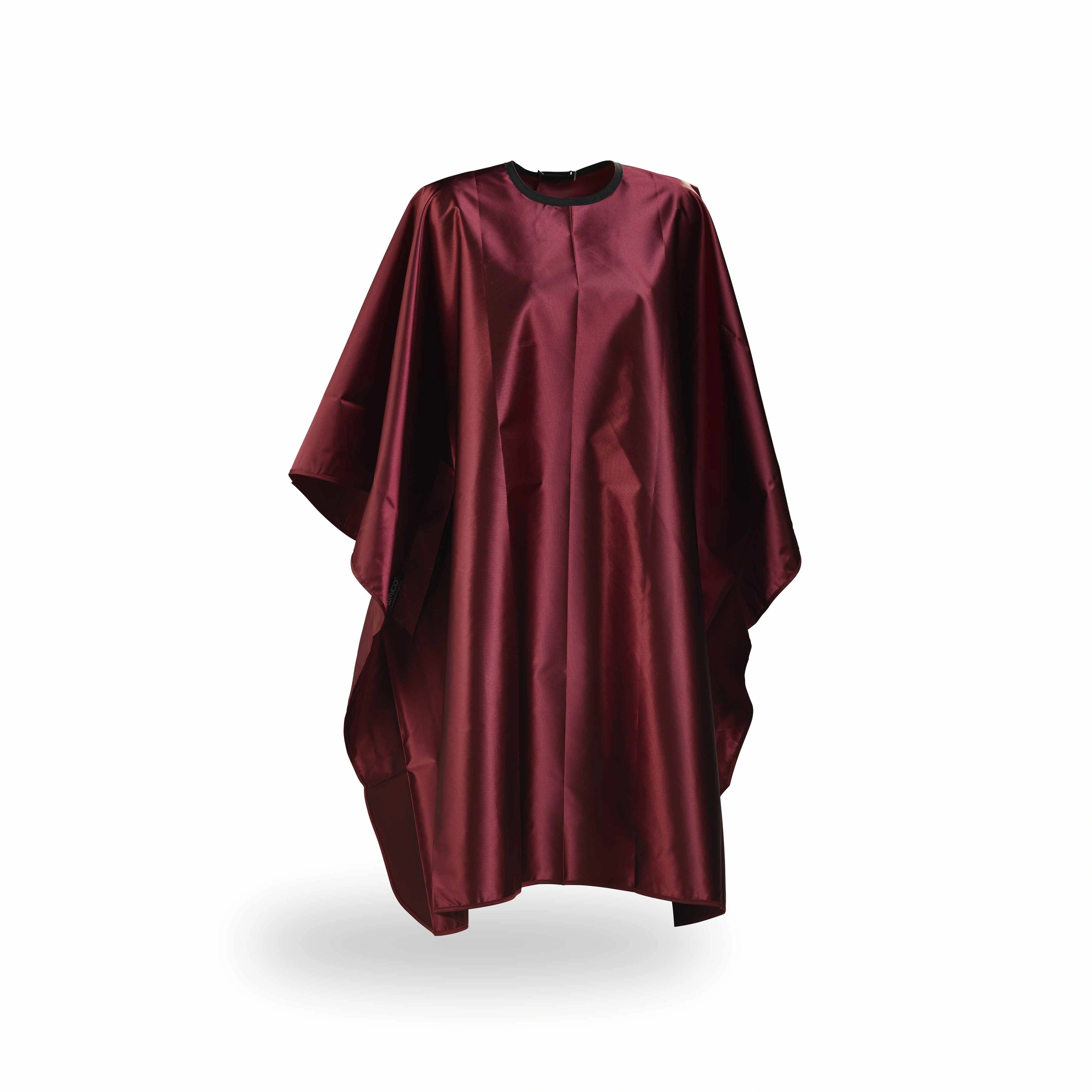 Wako Satin cape, burgundy – klippkappa