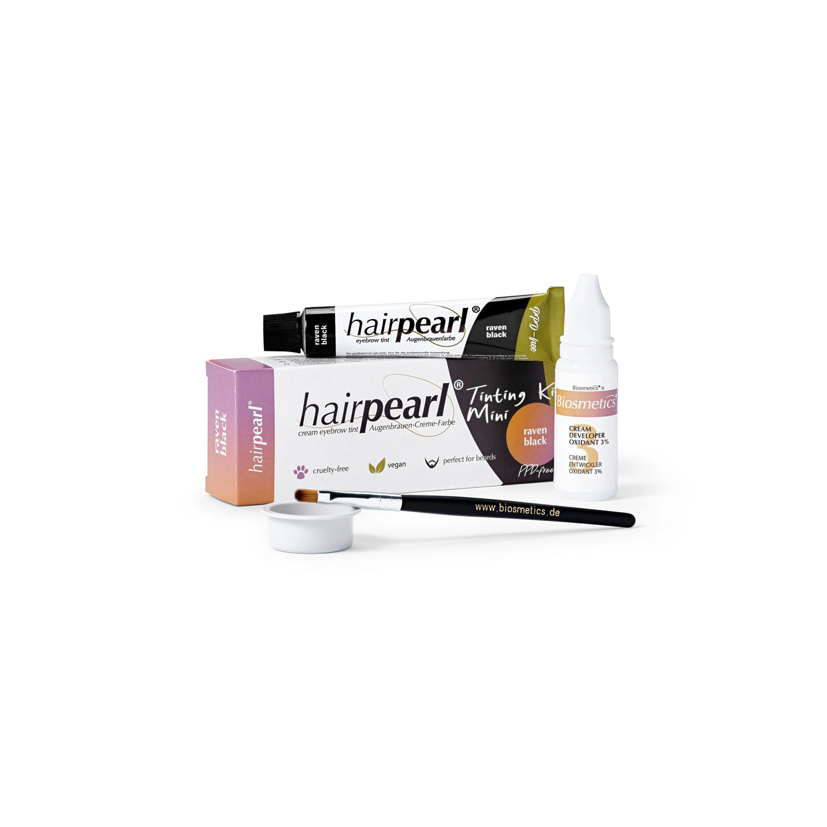 Hair Pearl Hairpearl Tinting kit mini PPD free No 1 Deep Black – hårfärg