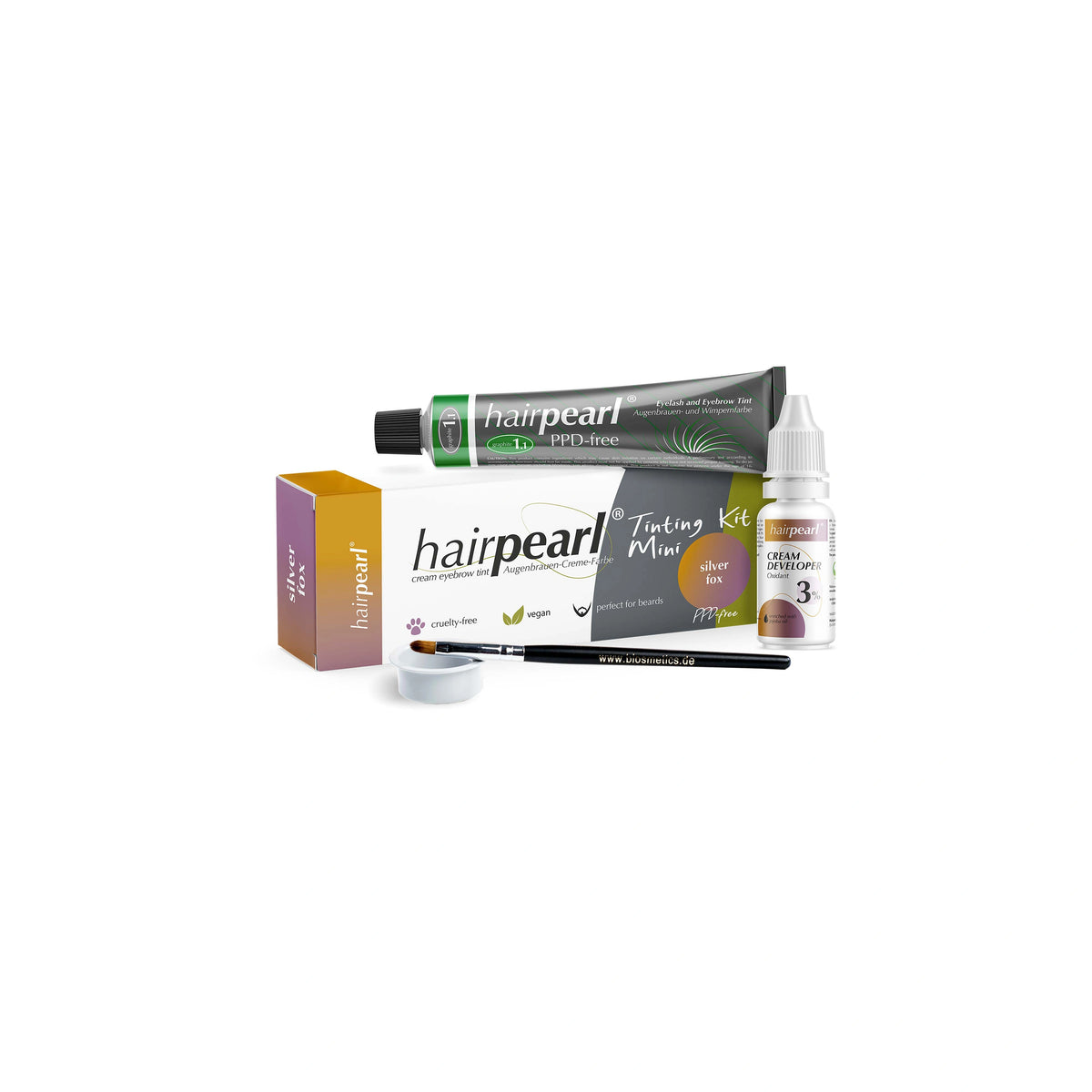 Hair Pearl Hairpearl Tinting kit mini PPD free No 1.1 Graphite Grey – hårfärg