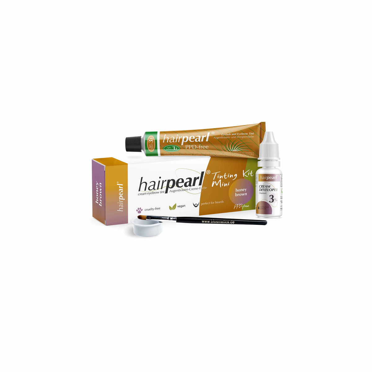 Hair Pearl Hairpearl Tinting kit mini PPD free No 3.1 Light Brown – hårfärg
