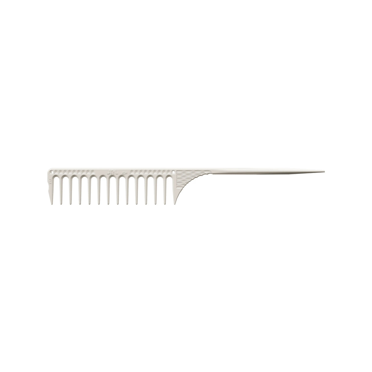 JRL Fine teeth tail comb 9.8" White – kam