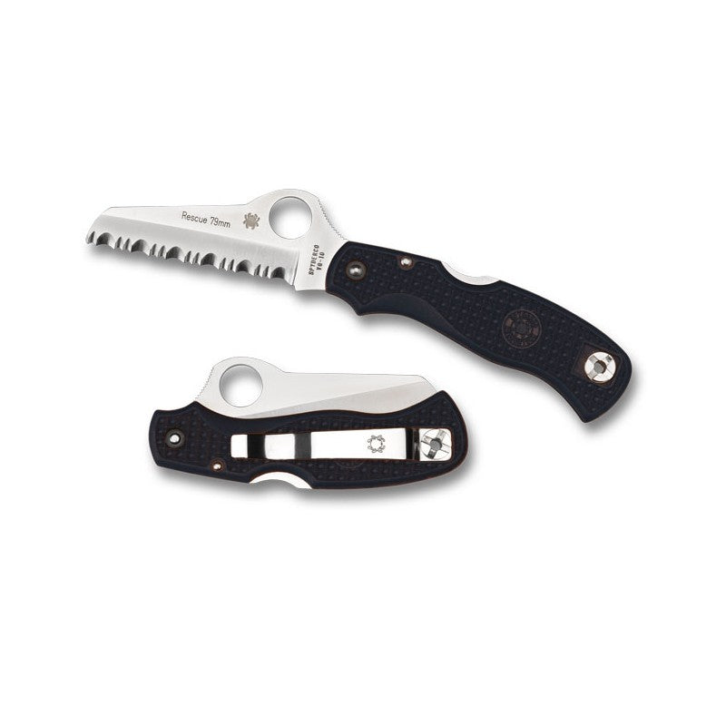 Spyderco Rescue 79mm Black Fällkniv
