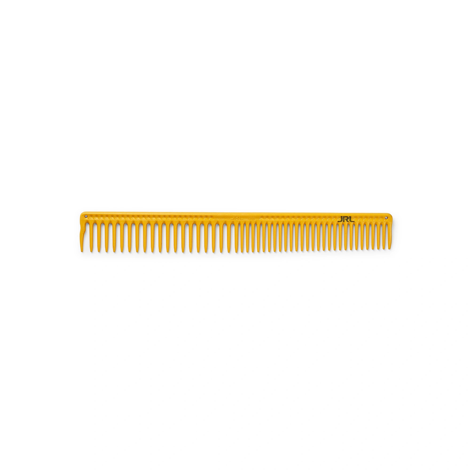 JRL Long round tooth cutting comb 9" Yellow – kam