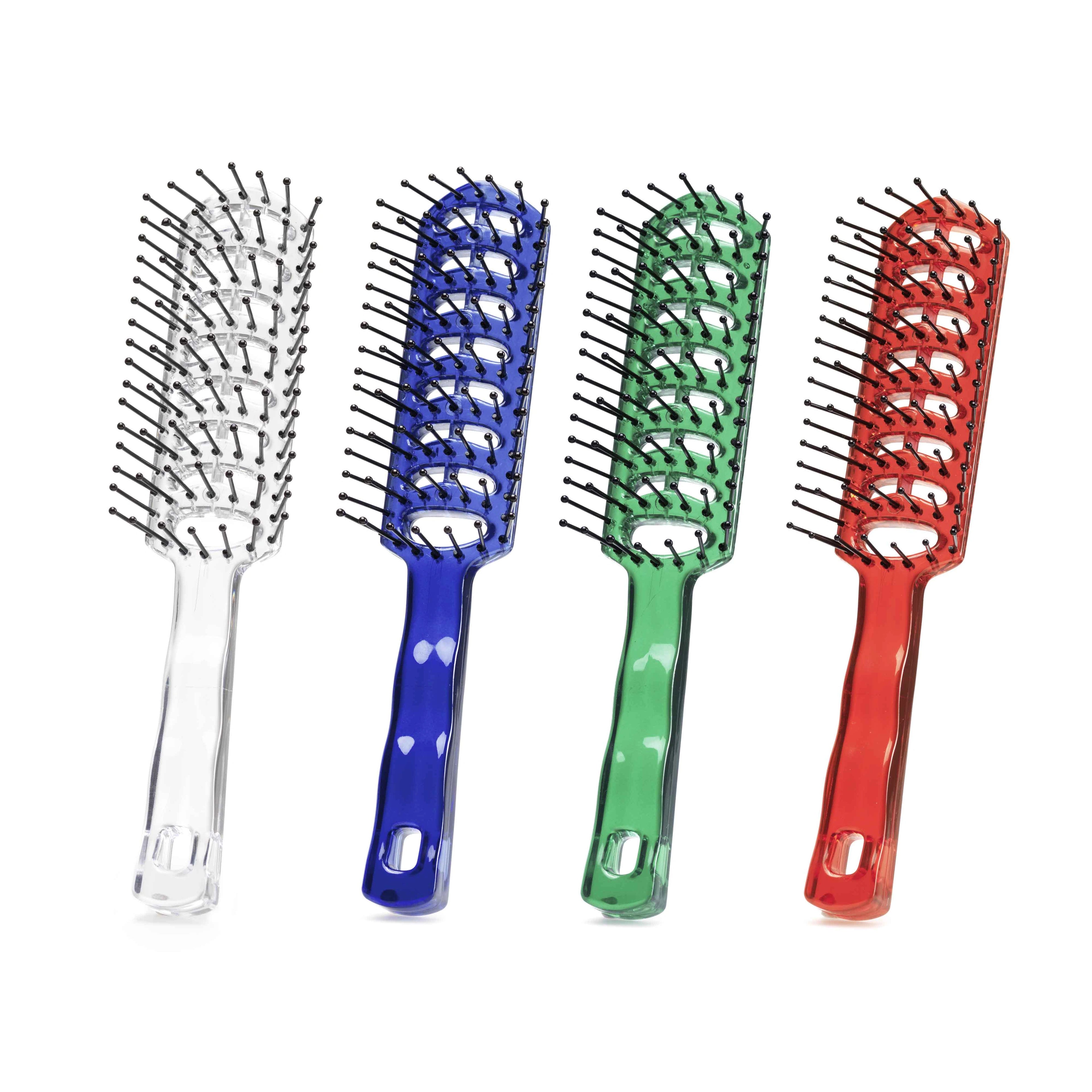 BH Brushes Bravehead Vented brush, transparent - assorted colors – hårborste