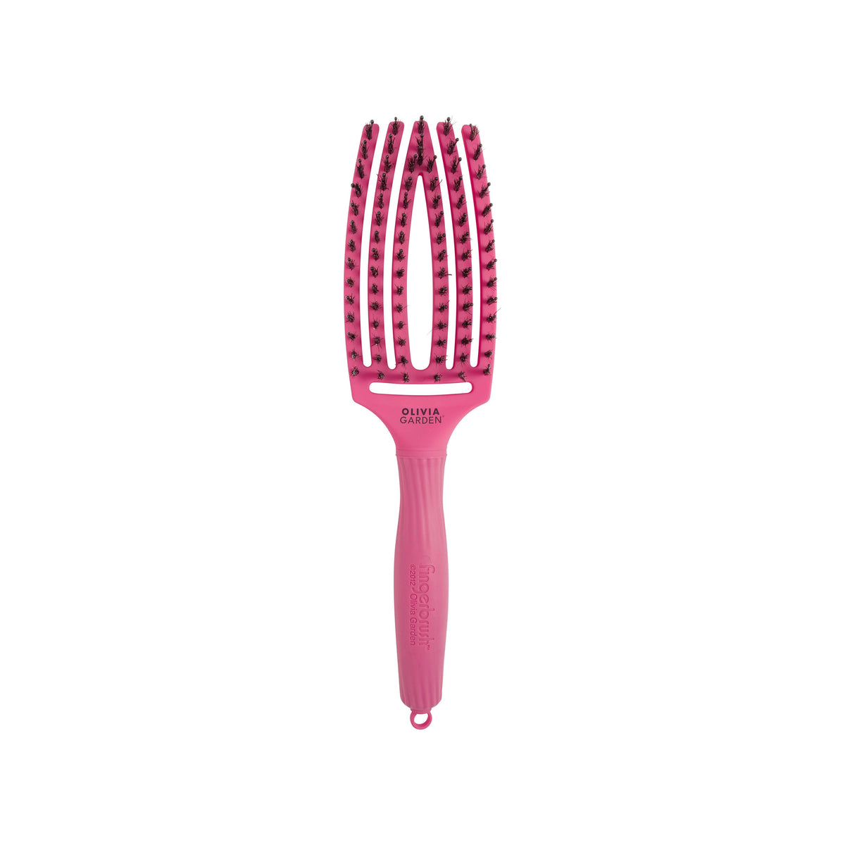 Olivia Garden OG Fingerbrush Care ionic Boar&Nylon Hot Pink, M – hårborste