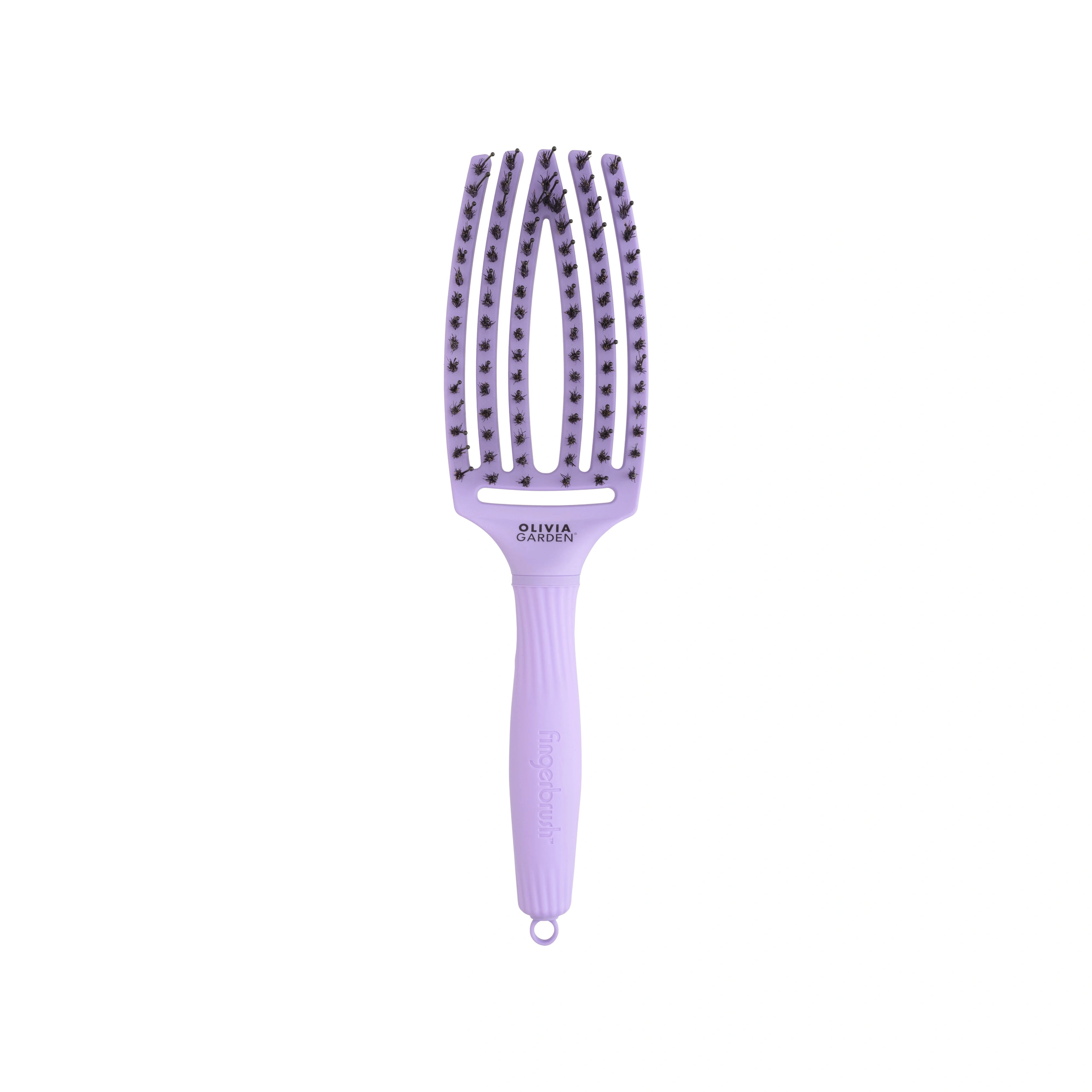 Olivia Garden OG Fingerbrush Care ionic Boar&Nylon Lavender, M – hårborste