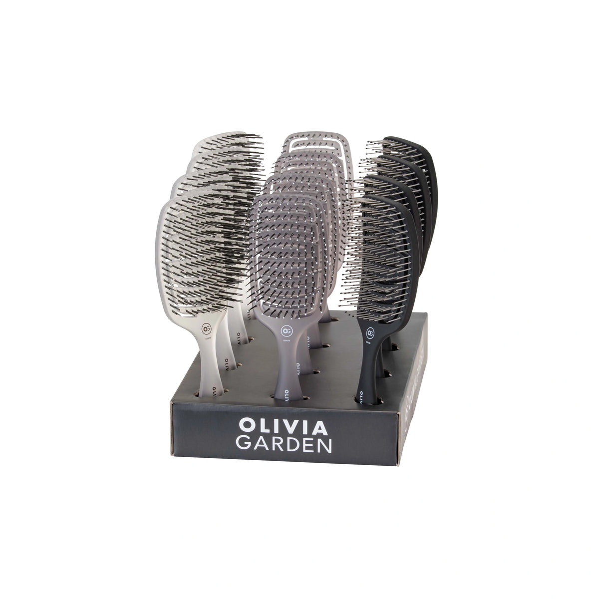 Olivia Garden OG Essential Care Flex Display 12 pcs 4(F+M+T) – hårborste