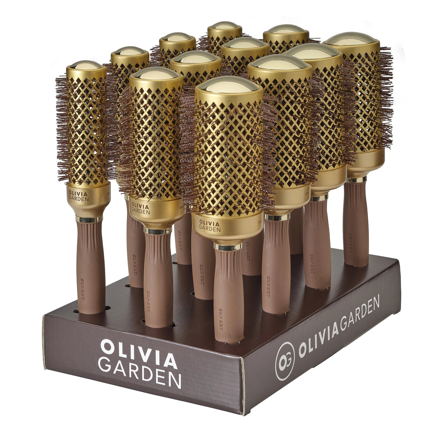 Olivia Garden OG Expert Blowout Shine G&B Display 12 pcs 4(35+45+55) – hårborste