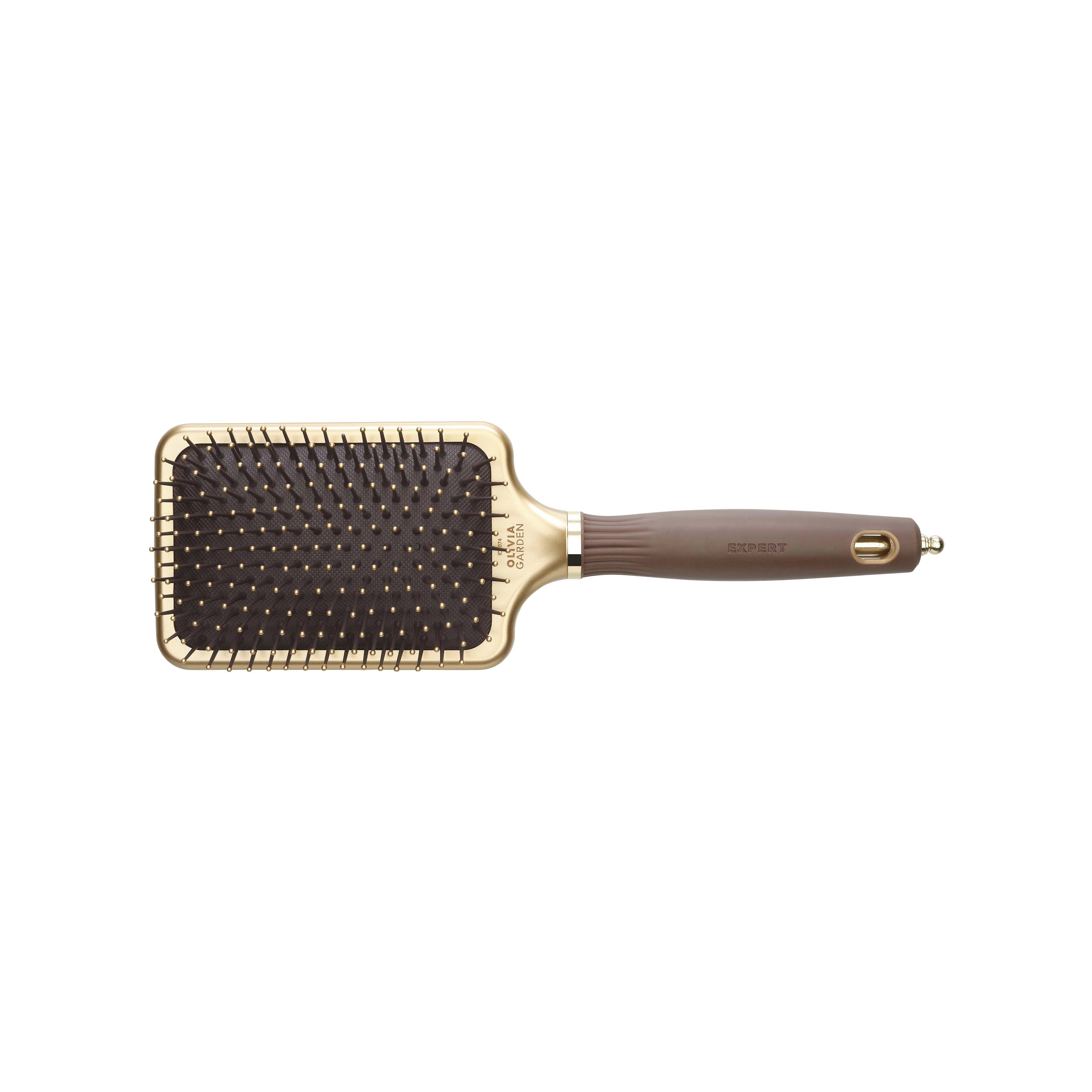 Olivia Garden OG Expert Care Rectangular Nylon Bristle G&B L – hårborste