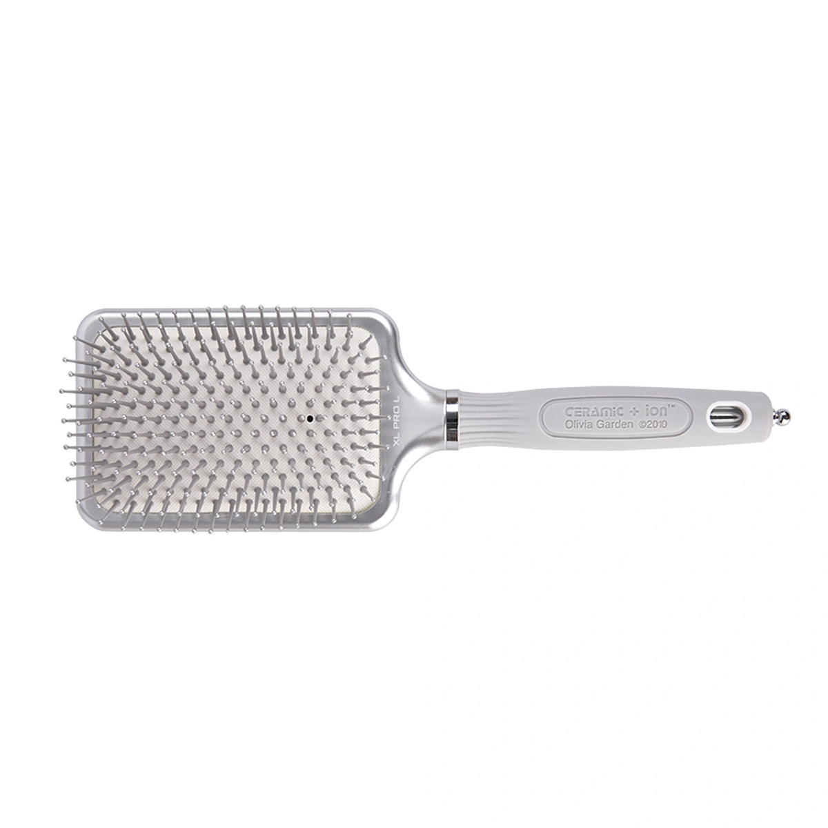 Olivia Garden OG Expert Care Rectangular Nylon Bristles Silver L – hårborste