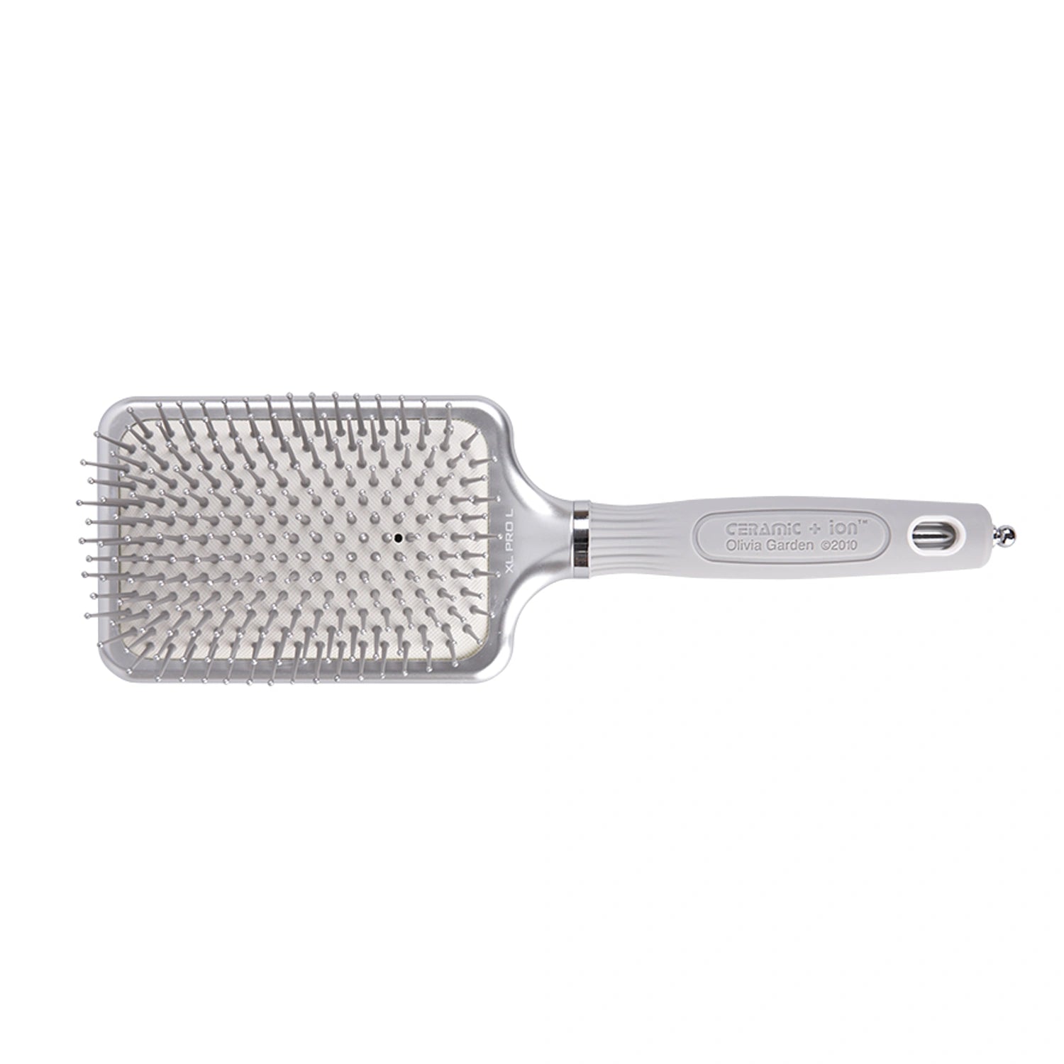 Olivia Garden OG Expert Care Rectangular Nylon Bristles Silver L – hårborste