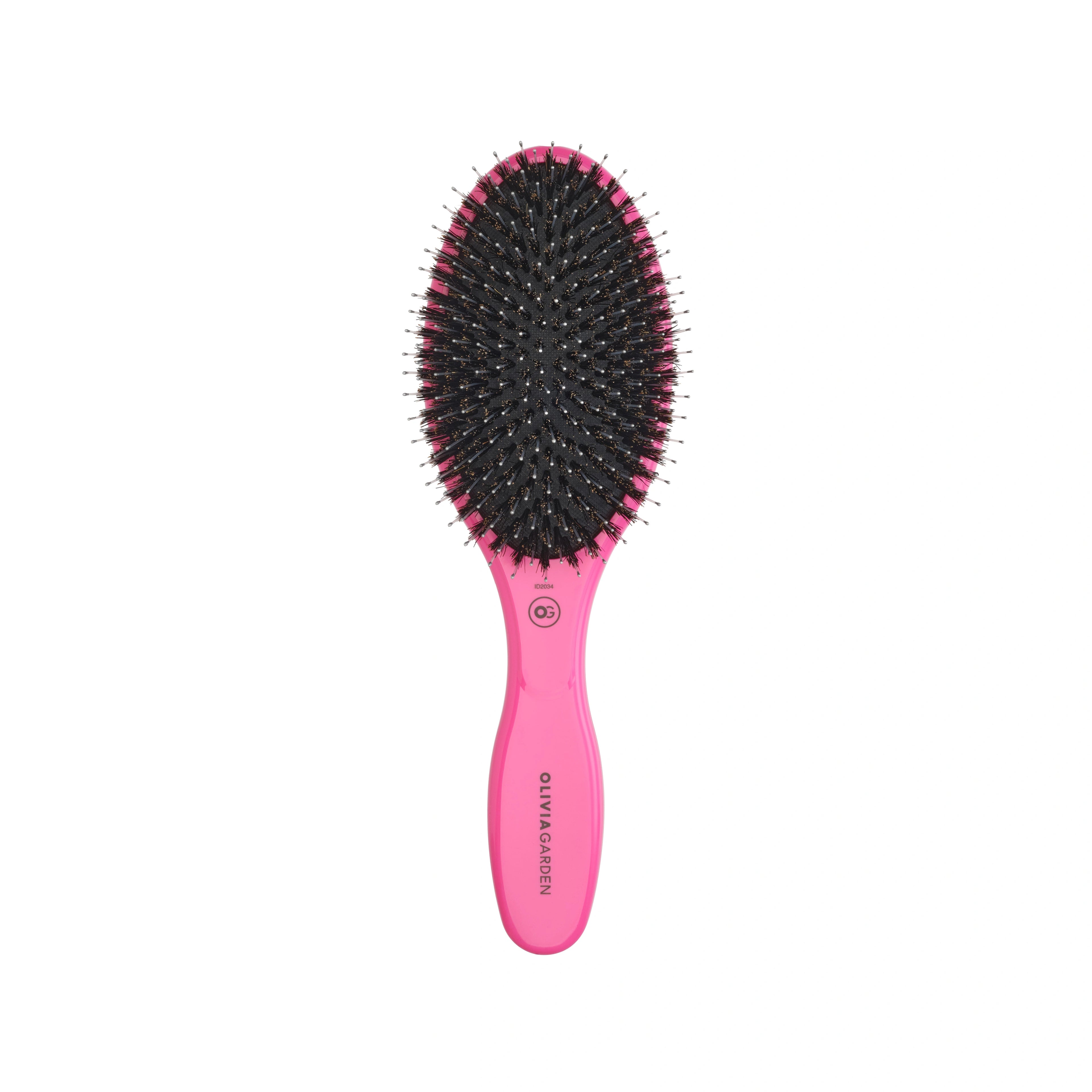 Olivia Garden OG Expert Care Oval Boar&Nylon Bristles Pink – hårborste