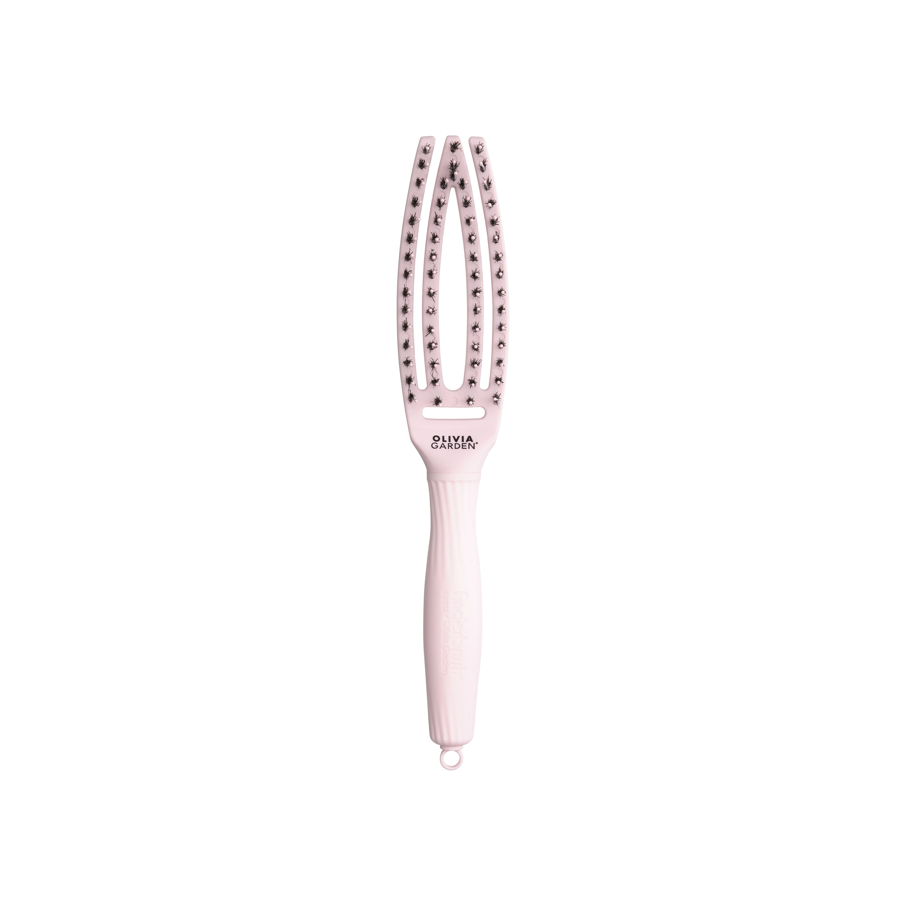 Olivia Garden OG Finger brush combo pastel pink, S – hårborste