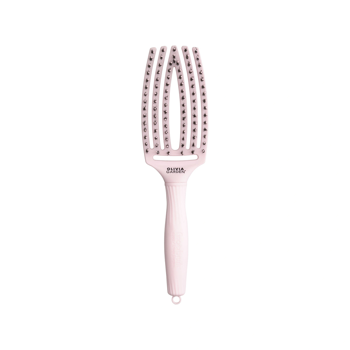 Olivia Garden OG Finger brush combo pastel pink, M – hårborste