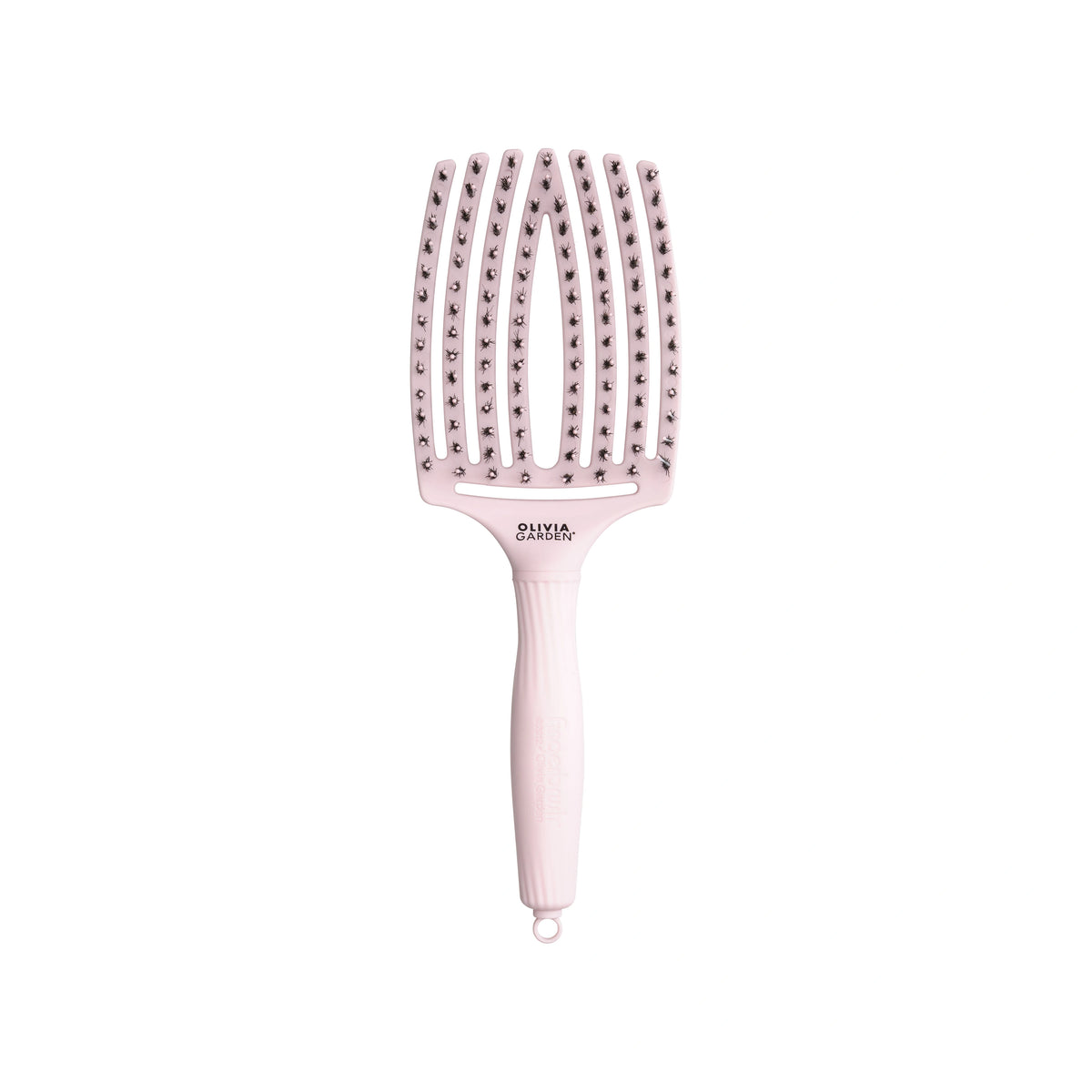 Olivia Garden OG Finger brush combo pastel pink, L – hårborste
