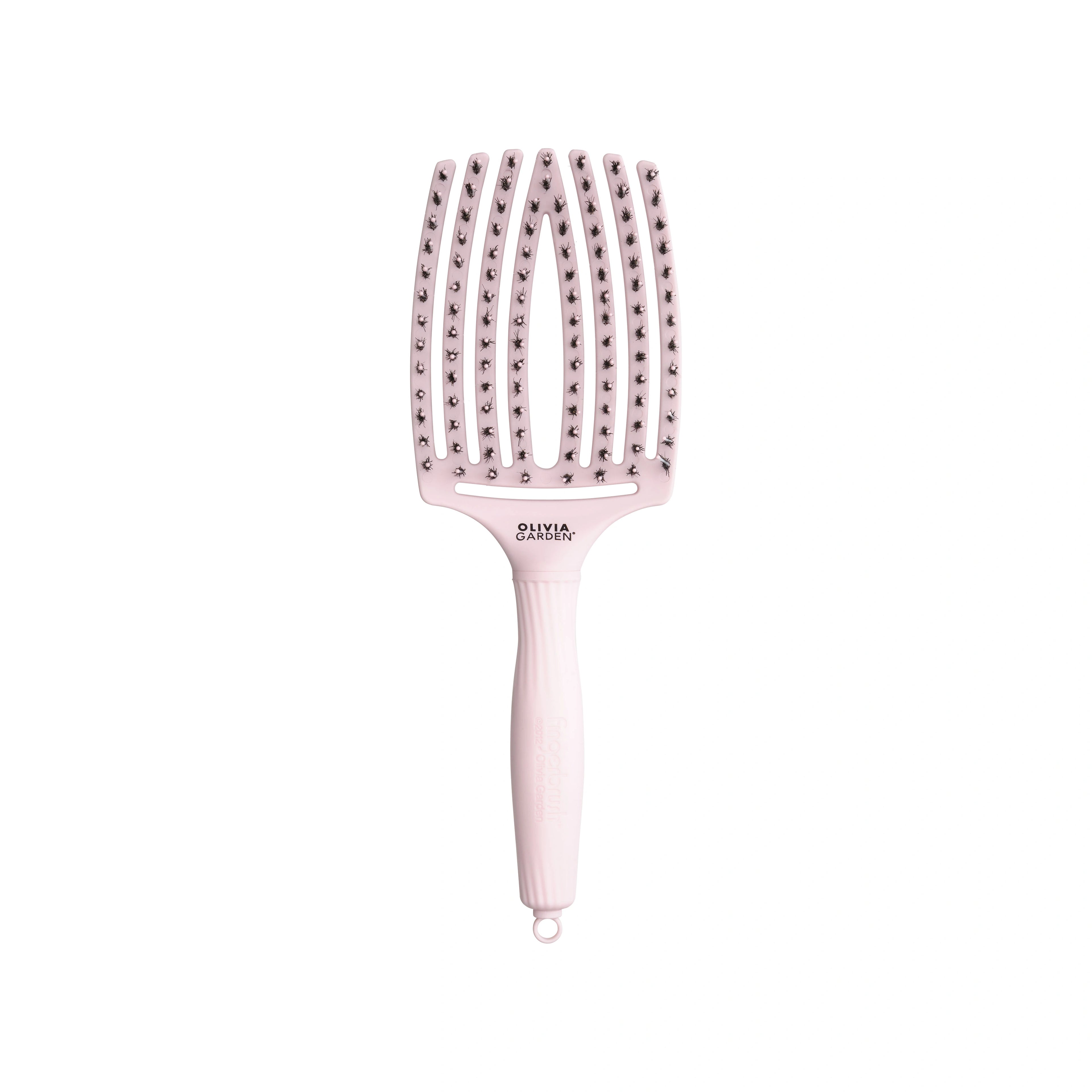 Olivia Garden OG Finger brush combo pastel pink, L – hårborste
