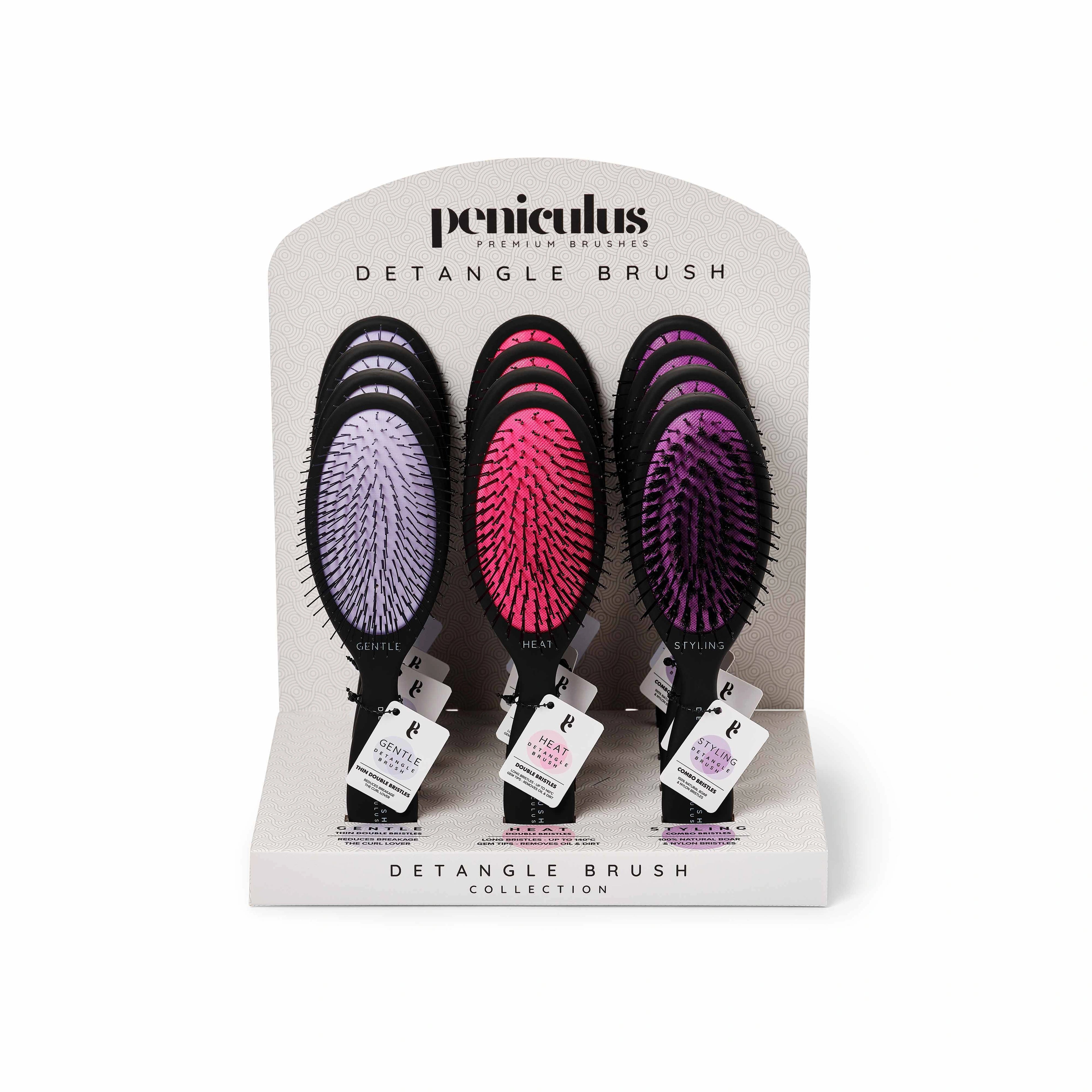 Peniculus PC Detangle brushes 12 pcs Display – hårborste