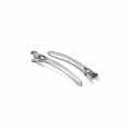 Hair Accessories Hair clips long, chrome – hårklämma