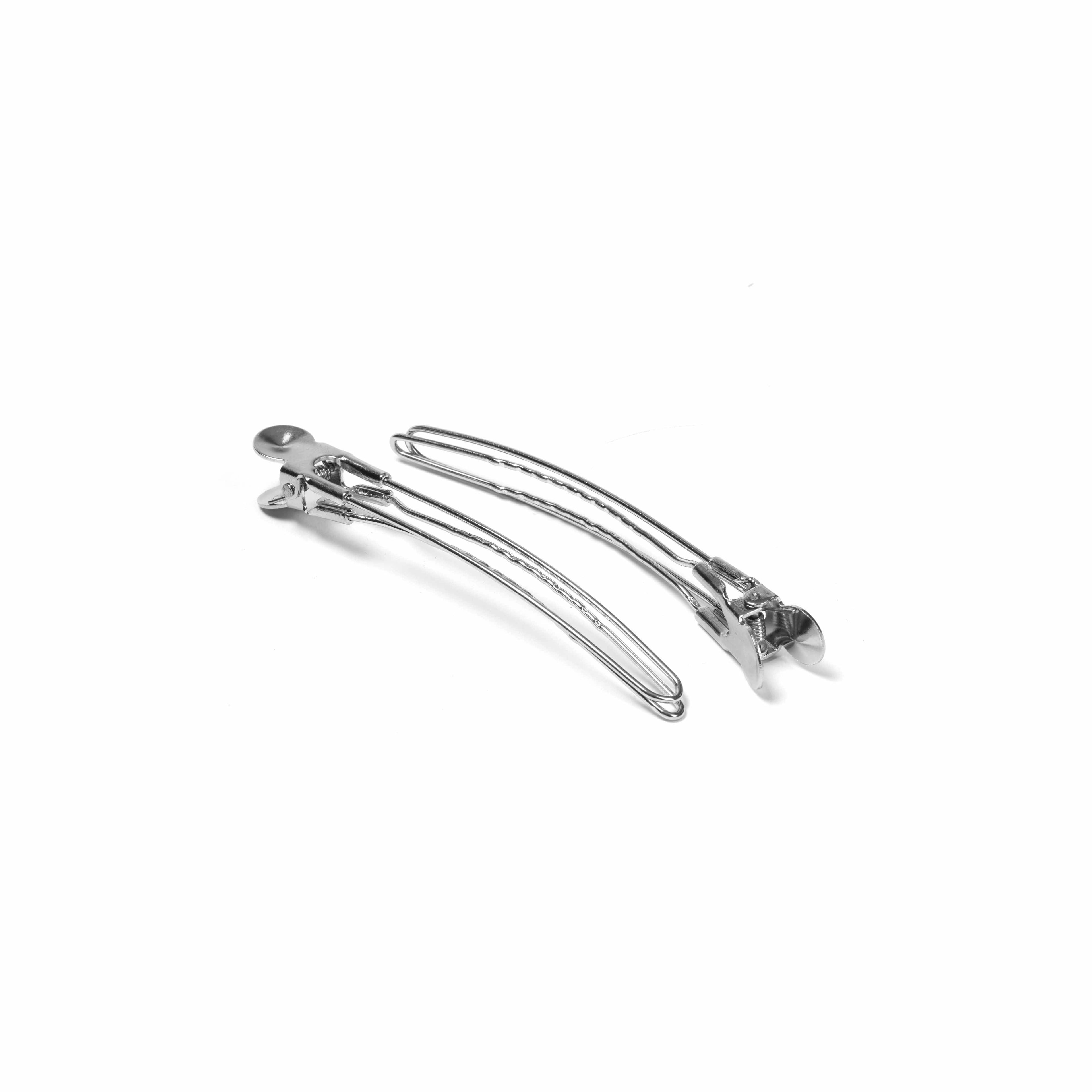 Hair Accessories Hair clips long, chrome – hårklämma