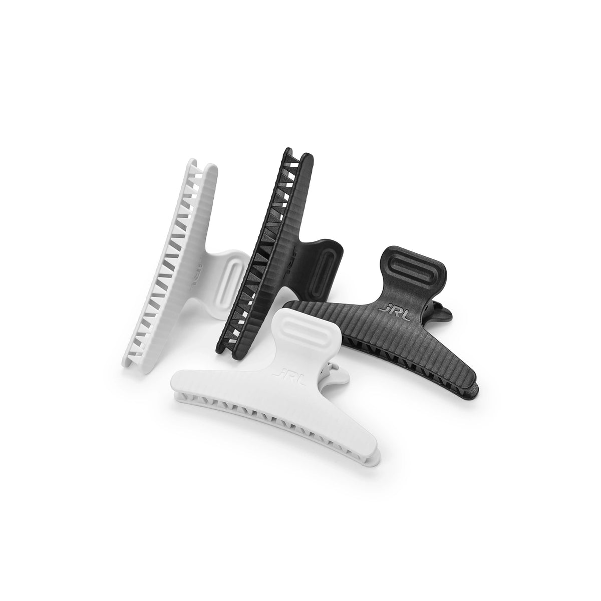 JRL 4-Jaw Hair Clips, 2 Black + 2 White – hårklämma