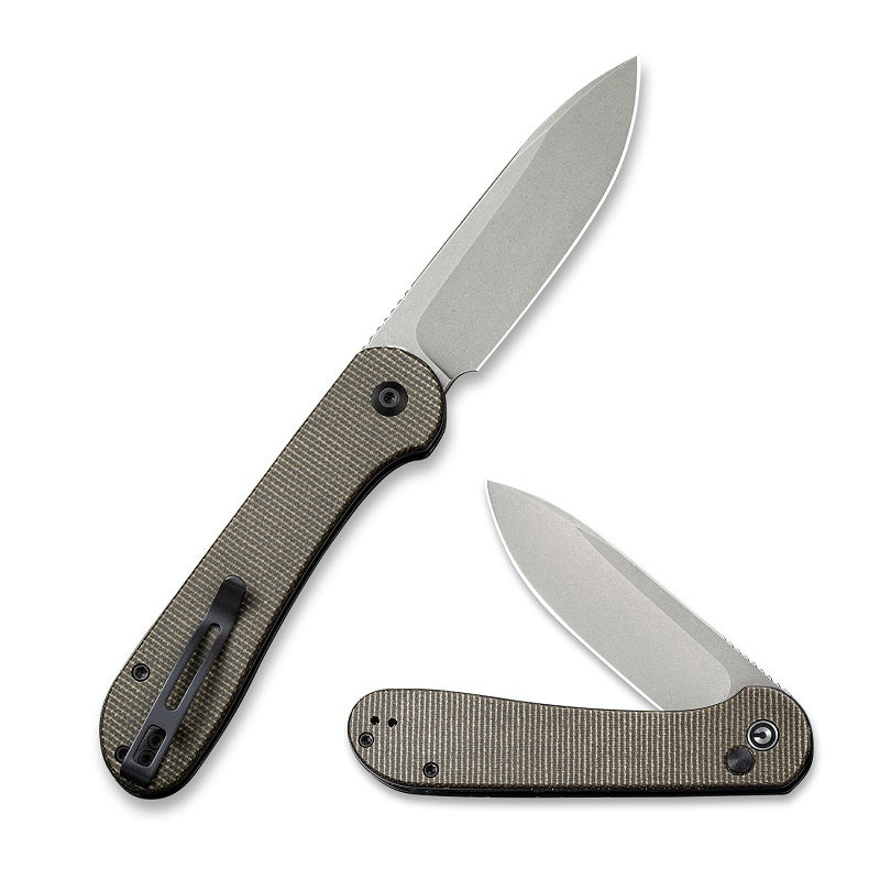 Civivi Button Lock Elementum Green Micarta