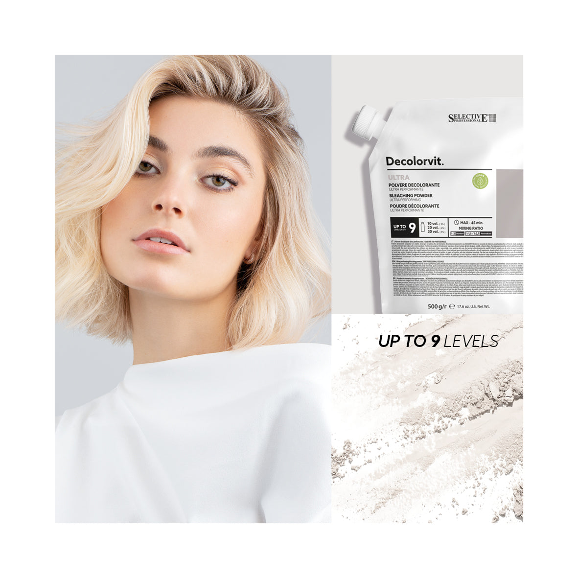 Decolorvit Ultra 500 G – Extremt Blekningspulver Upp Till 9 Nivåer | Professionell Hårblekning