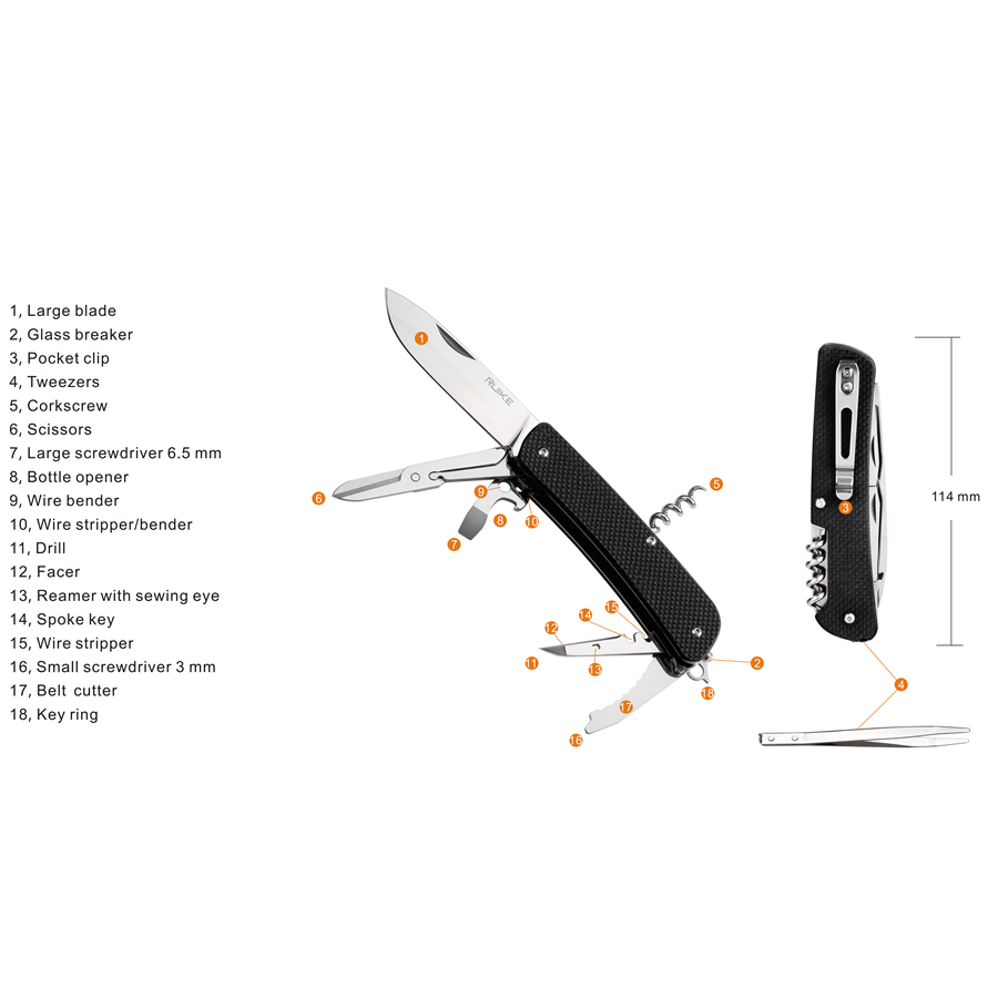 Ruike L31 Multiverktyg Slip Joint