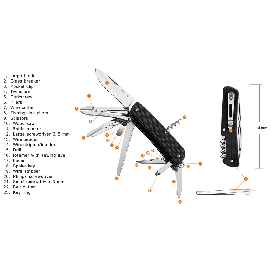 Ruike L51 Multiverktyg Slip Joint