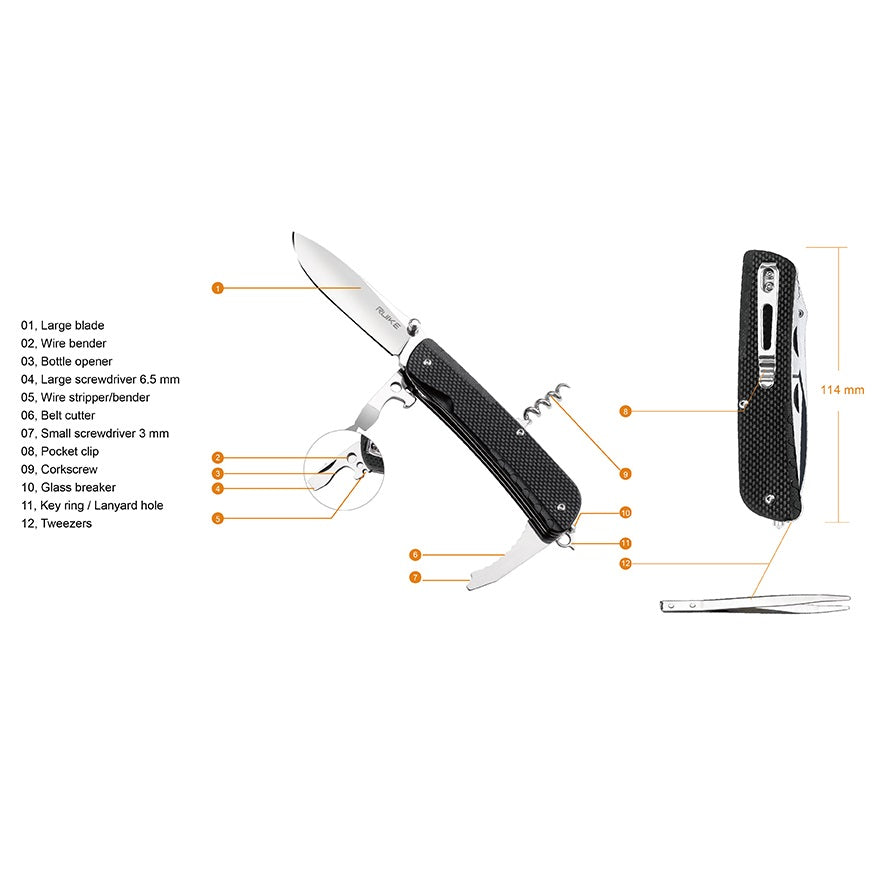 Ruike LD21-B Multiverktyg Liner Lock