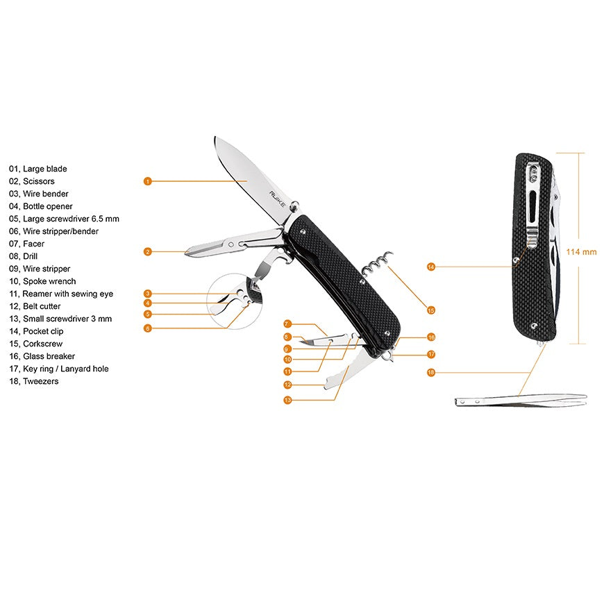 Ruike LD31-B Multiverktyg Liner Lock