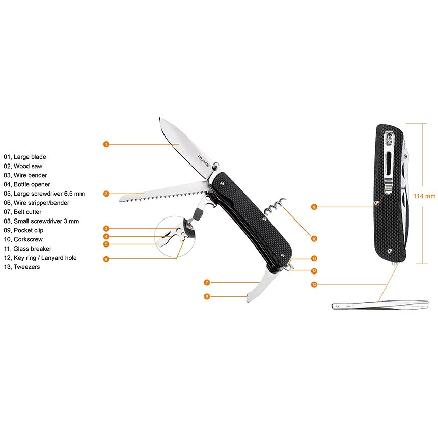 Ruike LD32-B Multiverktyg Liner Lock