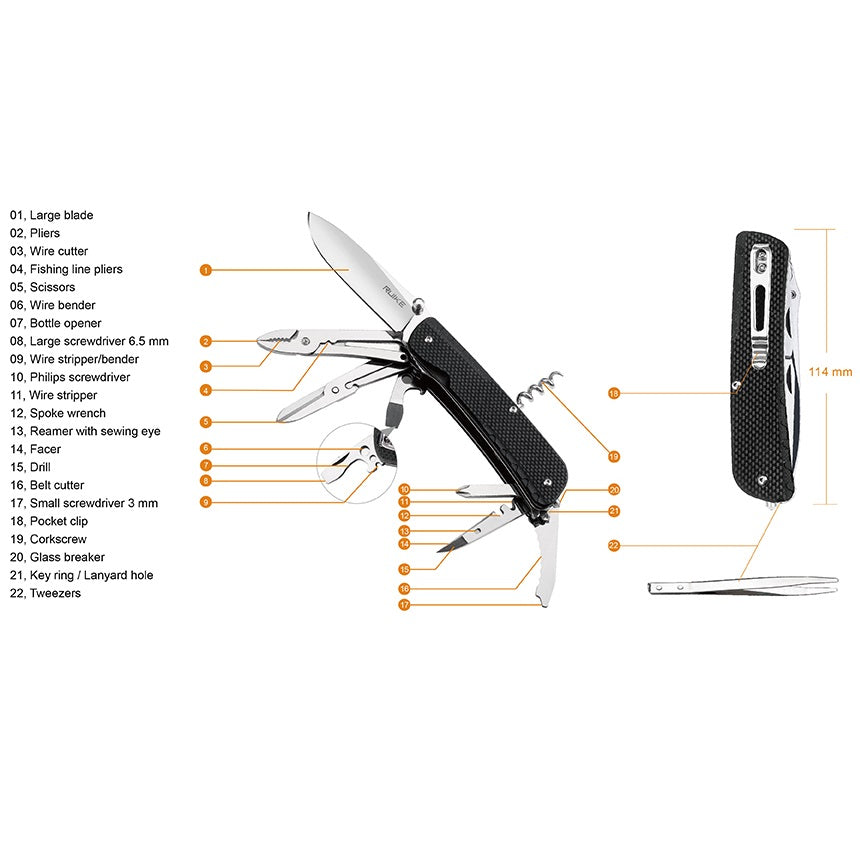 Ruike LD41-B Multiverktyg Liner Lock