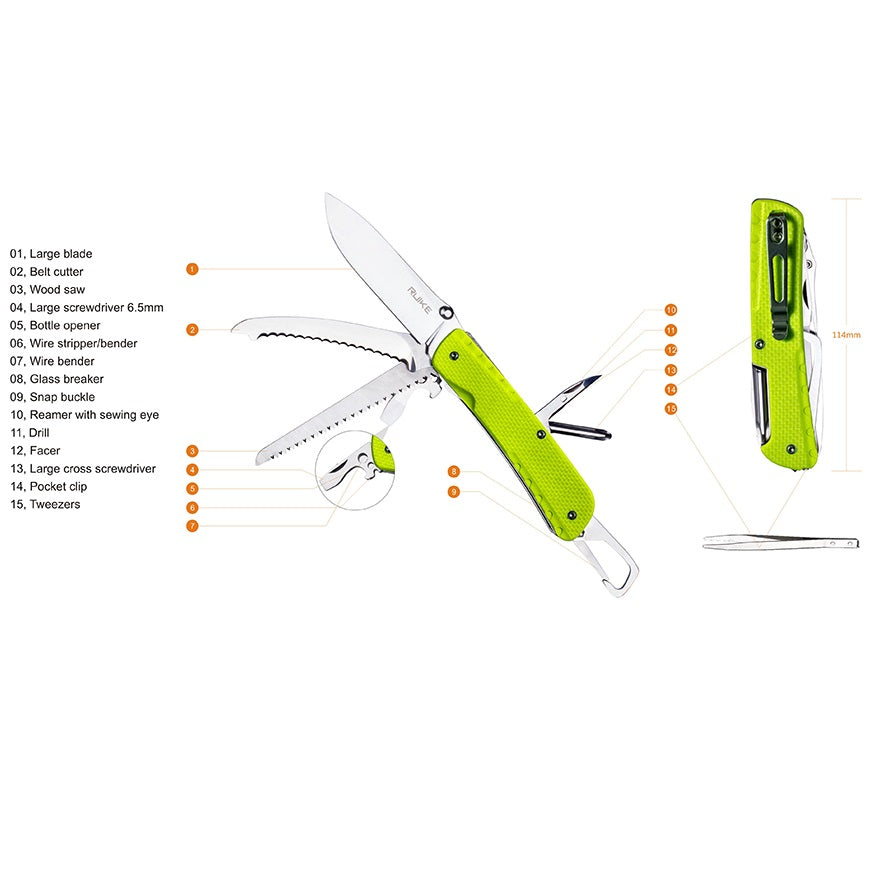 Ruike LD43 Multiverktyg Liner Lock
