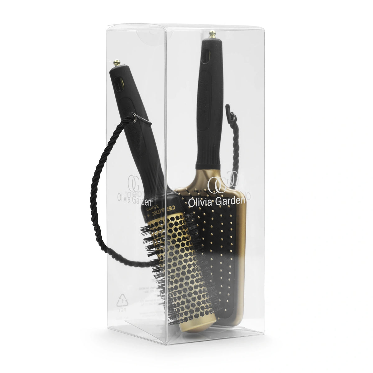 Olivia Garden OG Ceramic+ion Black & Gold Limited Edition – hårborste