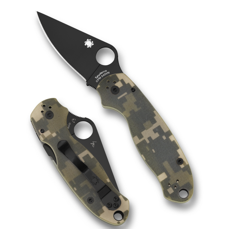 Spyderco Para 3 Camo Black Blade
