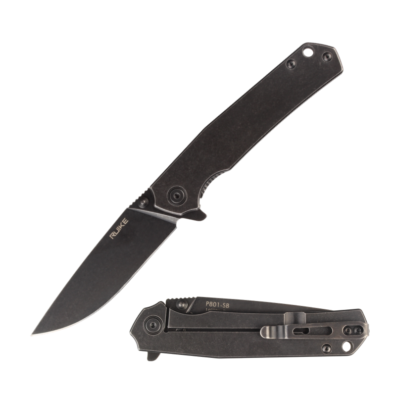Ruike P801-SB Stonewashed Black Fällkniv