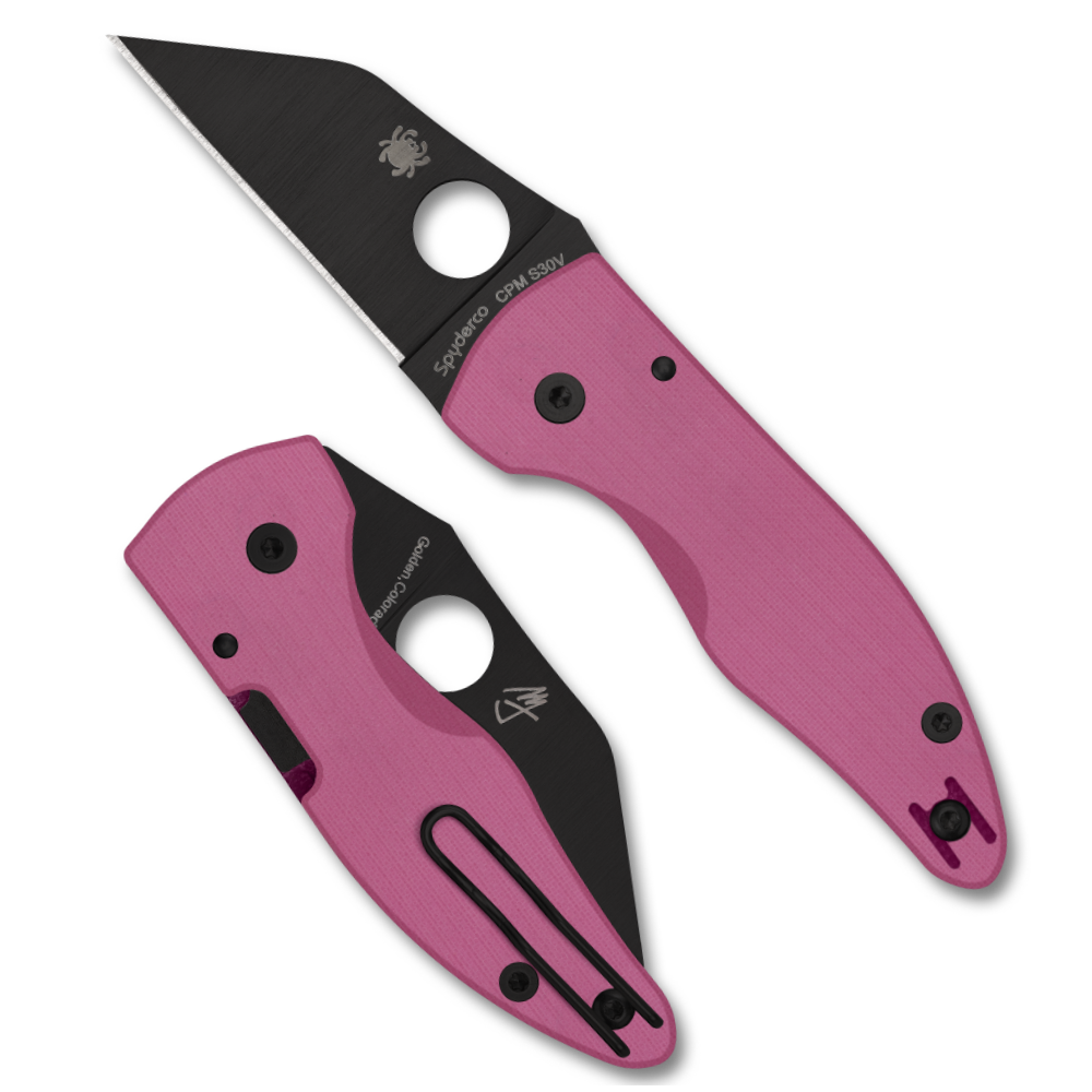 Spyderco MicroJimbo Pink G-10 Fällkniv