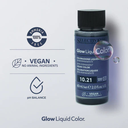 Glow Liquid Color 60 Ml – Vegansk Demi-Permanent Blond Toning från Selective Professional