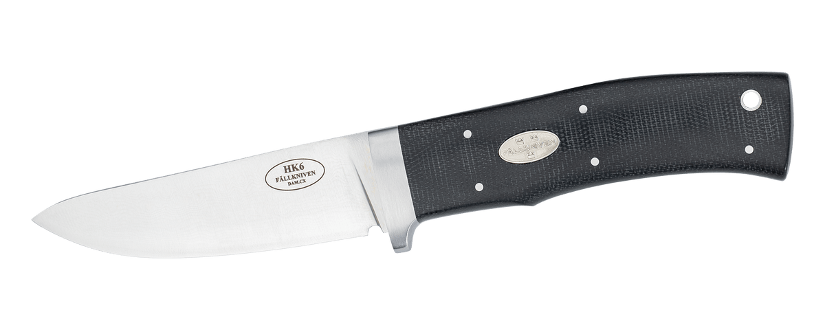 HK6cxLbm – Cowry X damaststål (Black Micarta)