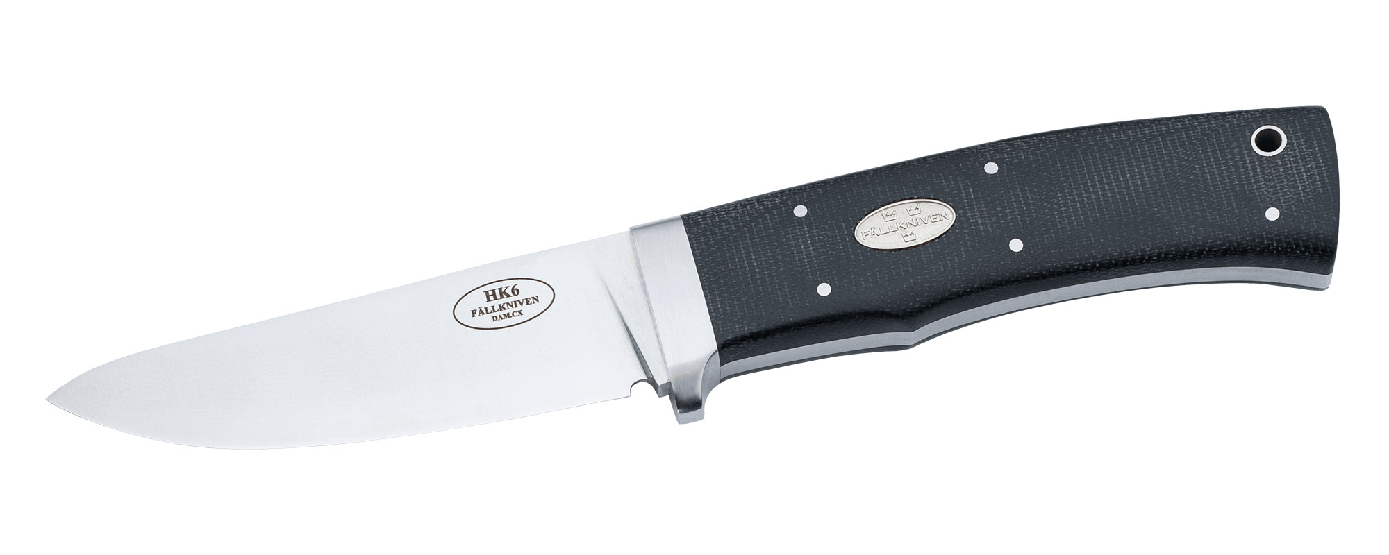 HK6cxLbm – Cowry X damaststål (Black Micarta) – bild 3