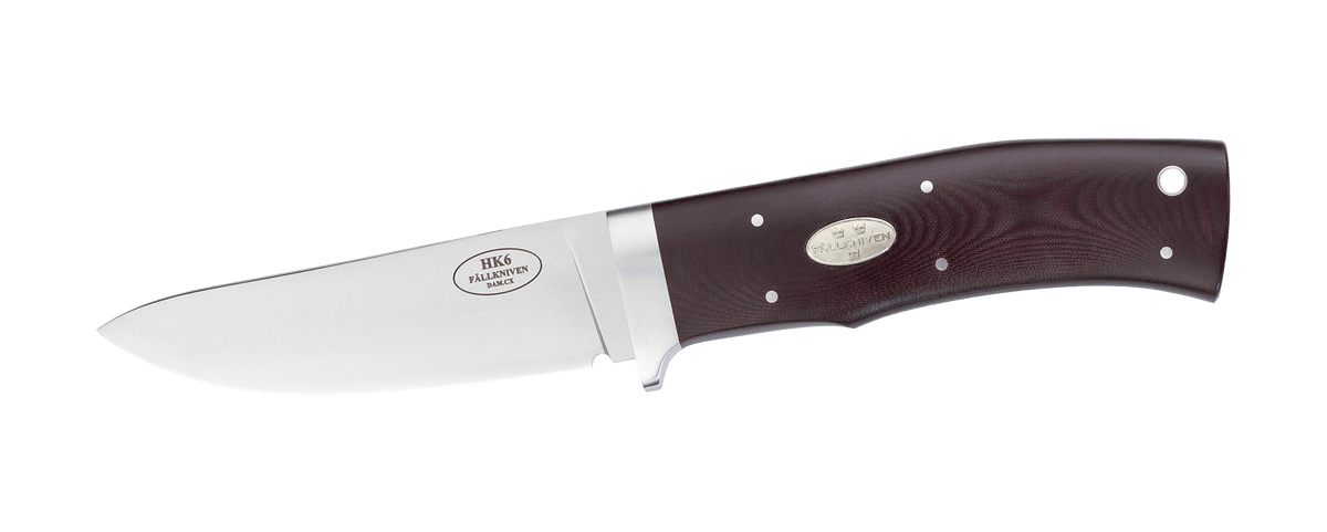 HK6cxLmm – Cowry X damaststål (Maroon Micarta)