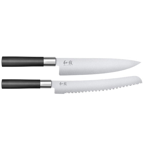 Kai Wasabi Black 2-dels Knivset Gyuto / Brödkniv