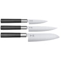 Kai Wasabi Black 3-dels Knivset Petty / Allkniv / Santoku