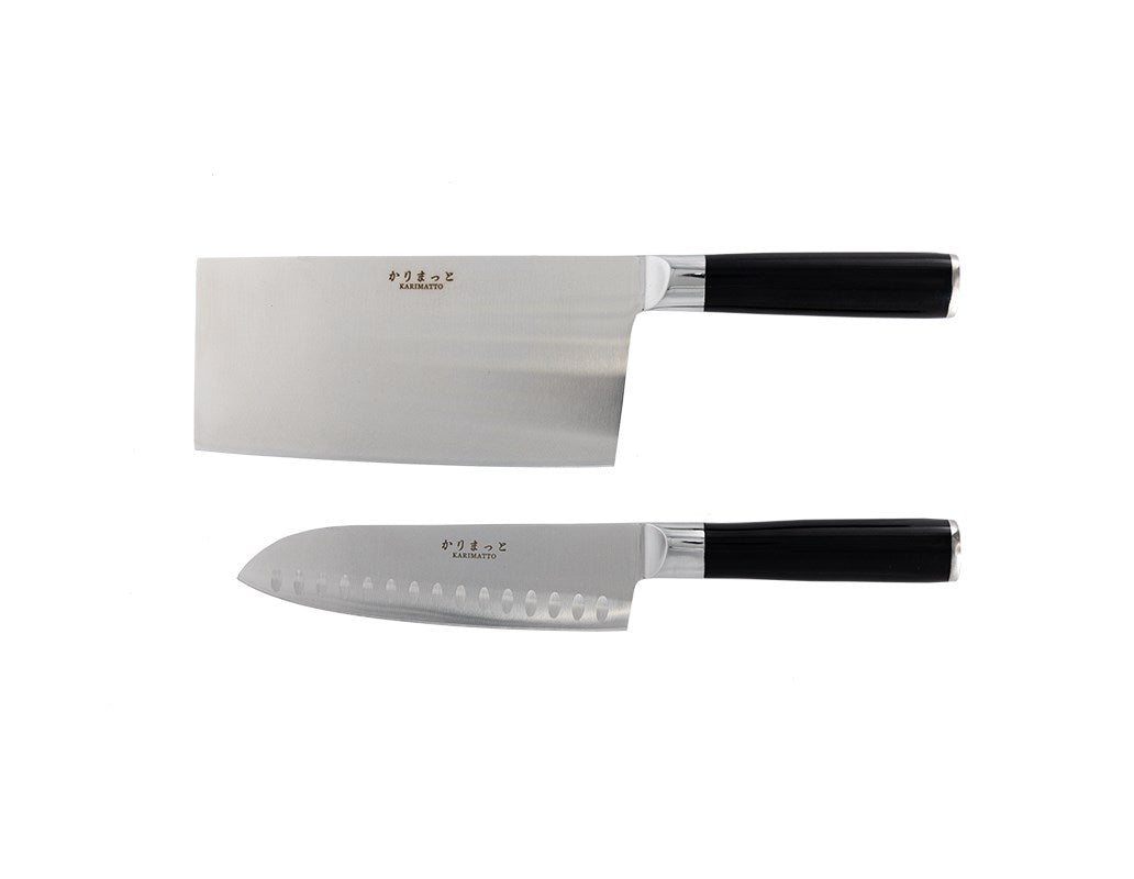 Knivset 2-dels - Santoku 17,5 cm & Kinesisk Hacka 18 cm