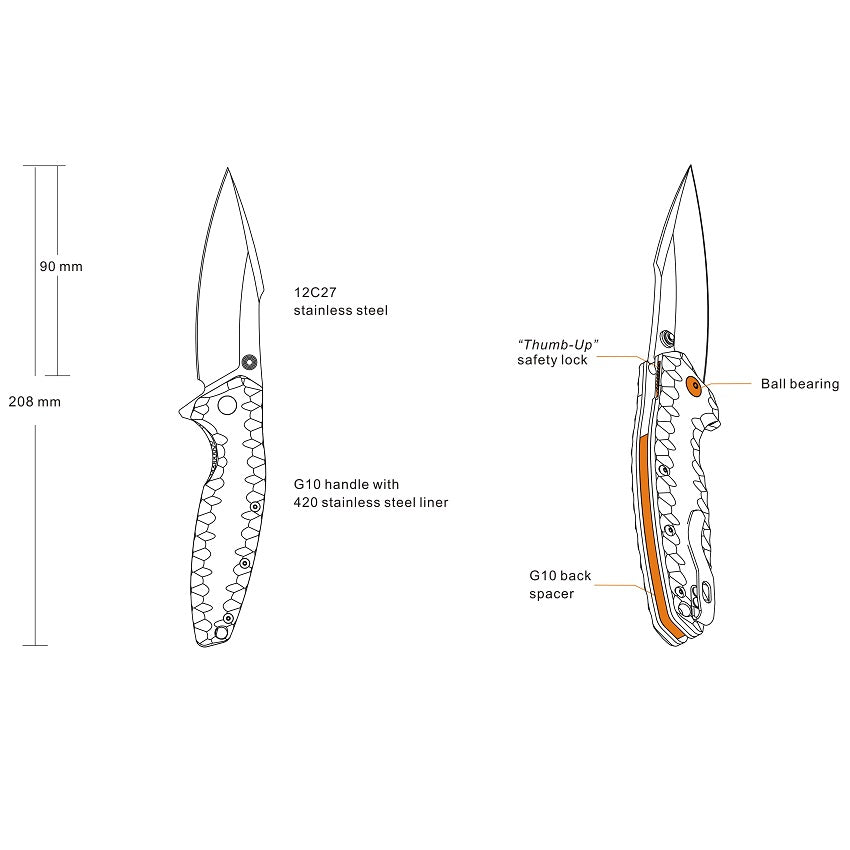 Fällkniv P843 info från Ruike
