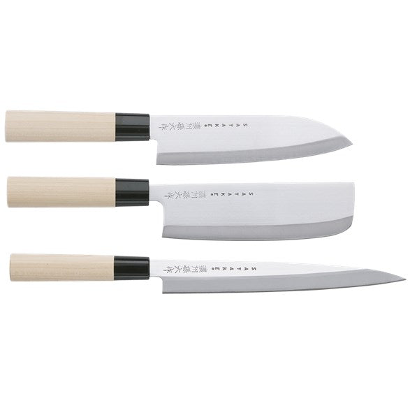 Satake Houcho Med Nakiri, Sashimi & Santoku I Balsabox