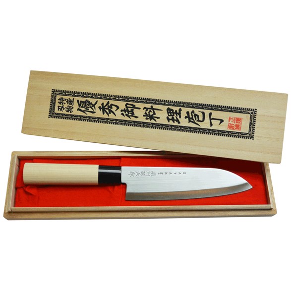 Satake Houcho Santoku/kockkniv I Balsabox
